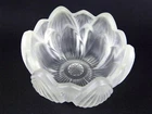 Fenton Water Lily Lotus Candleholder Votive Frosted Glass Petal Flower Bowl Dish