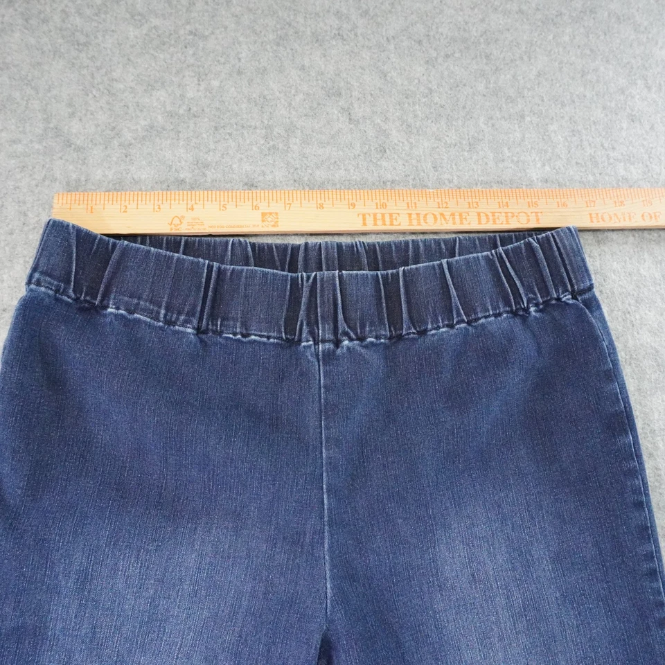 柔软环绕牛仔裤女式大号地铁打底裤牛仔布 — 第 3/4 张图片