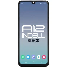 LCD with Touch Incell Compatible For Samsung Galaxy A12 2020 A125 Black Color