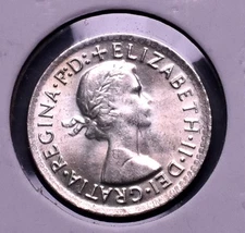 1964 Australia Threepence Silver Coin ~ Elizabeth II ~ *P250