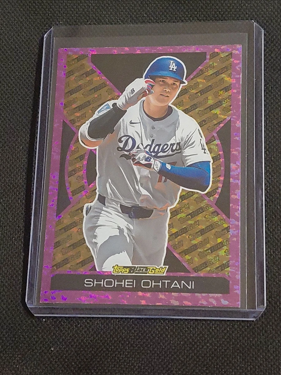 2025 Topps Update Black Gold Shohei Ohtani Pink SP Insert Card 