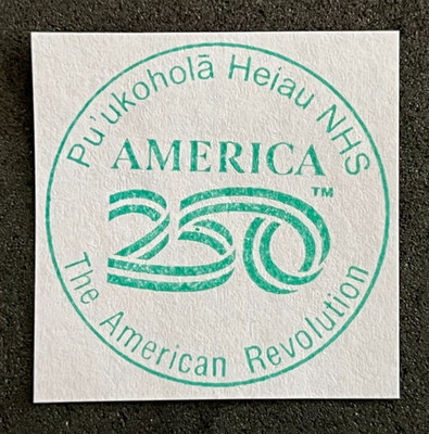 PU'UKOHOLA HEIAU NHS - HI  American Revolution  NPS CANCELLATION/PASSPORT STAMP
