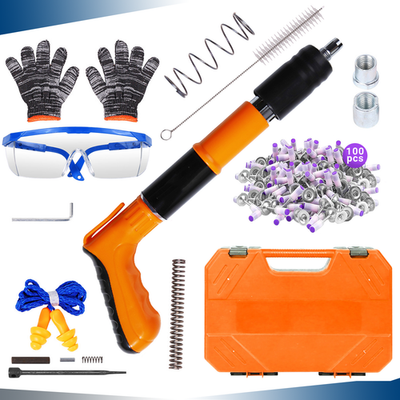 #ad 100pcs Nails Concrete Nail Gun Kits Wall Fastening Tool Portable Nail Machine $20.58