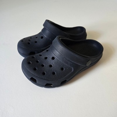 Baby Crocs Kids Clogs Shoes Size 9 Navy Blue Comfort Classic Slip On Sandals 