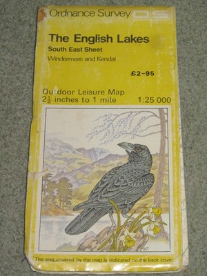 OS Ordnance Survey Outdoor Leisure: The English Lakes - South East area - 1982