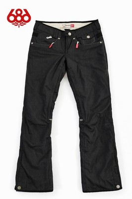 Levi's x 686 Times Line Women's M Denim Snowboard Pants Low Rise