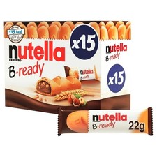 Nutella Ferrero B-Ready Hazelnut Chocolate Wafer Biscuits 15 x 22 g Individually
