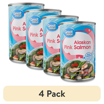 (4 pack) Great Value Alaskan Pink Salmon, 14.75 oz....