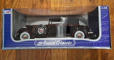 ANSON 1934 PACKARD V12 CABRIOLET CONVERTIBLE IN BLACK/RED TRIM  RARE 