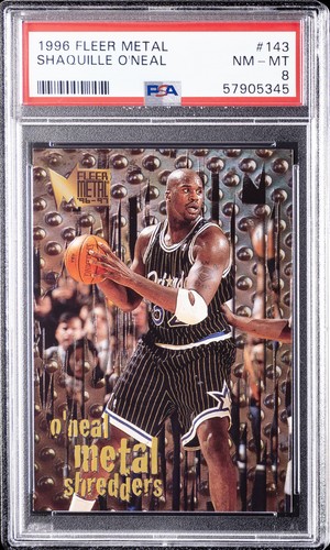 1996 METAL #143 SHAQUILLE O'NEAL PSA 8