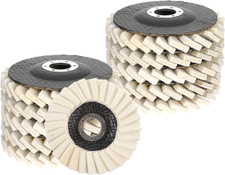 10 PCS Wool Polishing Wheel Disc 4-1/2" X 7/8" Felt Flap Disc Stone Buffing Pad