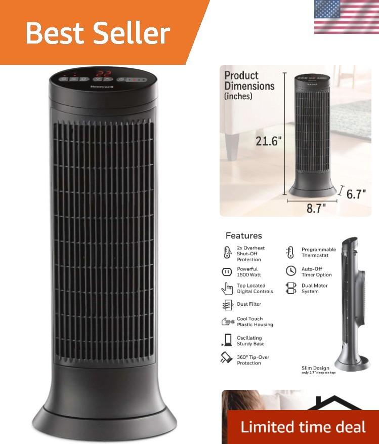 Smart Heating Solutions: 1500W Ceramic Heater with LCD & Ove