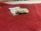 10 Kennedy Half Dollars 1964 90% Silver One Coin Lot