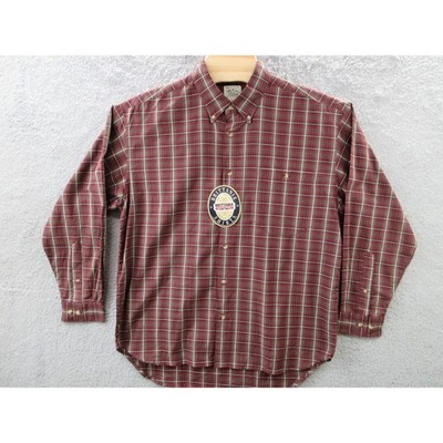 NWT Vintage BRITTANIA Men's Large Cotton Plaid Cotton Shirt 90s Levi Strauss