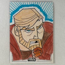 Marketplace image: 2025 Topps Chrome Star Wars Galaxy Obi-Wan Kenobi Sketch Card 1/1 Khushi Mahajan