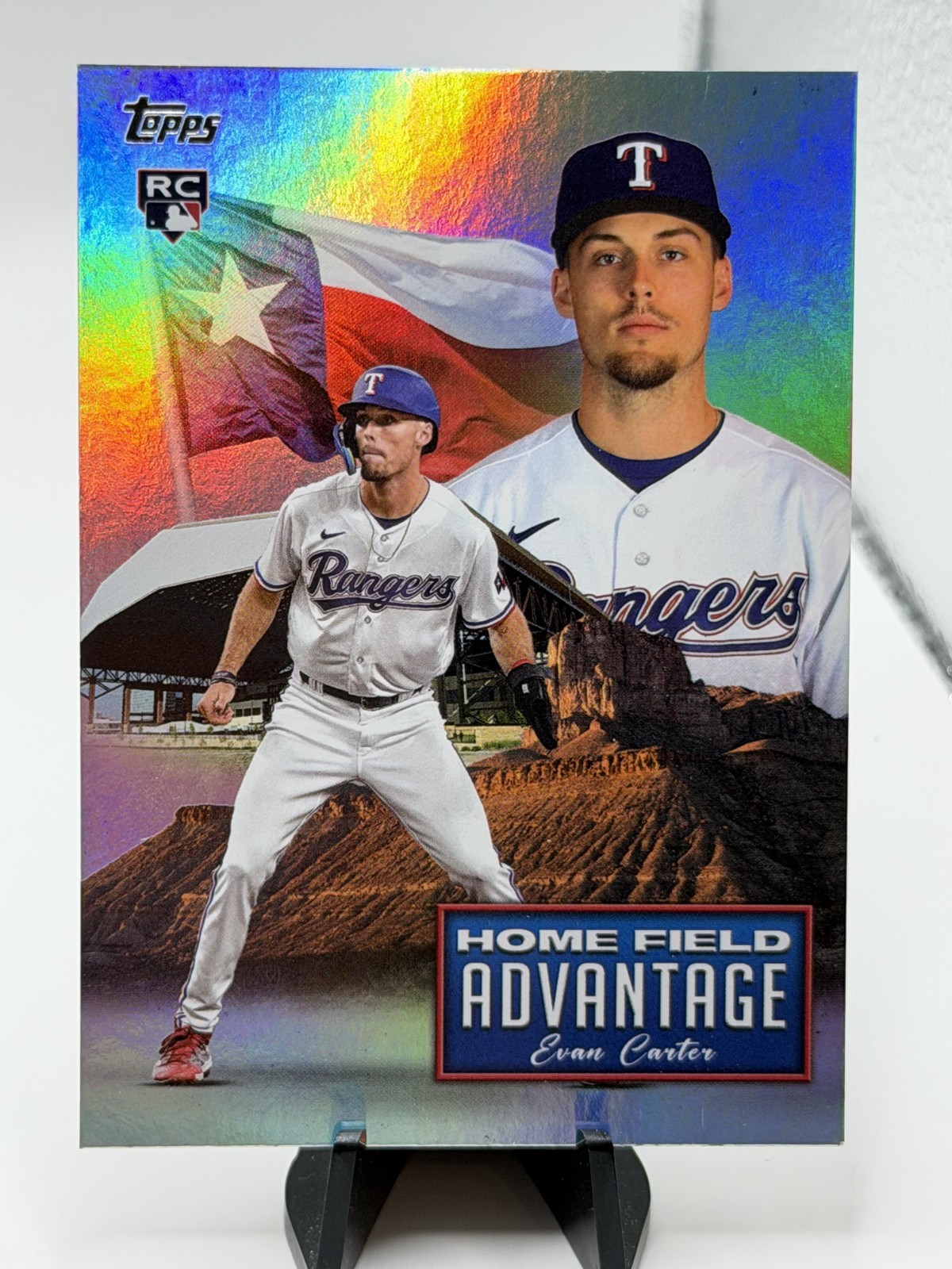 2024 Topps Evan Carter Homefield Advantage HFA-13 Rangers Rookie Card RC Rangers