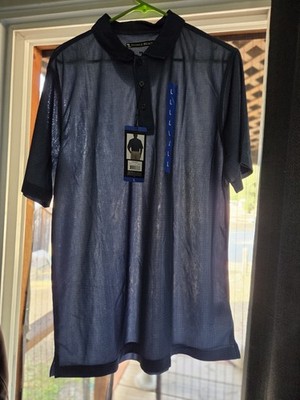 Mens Blue Mesh-like Golf Shirt. Short Sleeve. Size L. New with Tags. Golf Polo