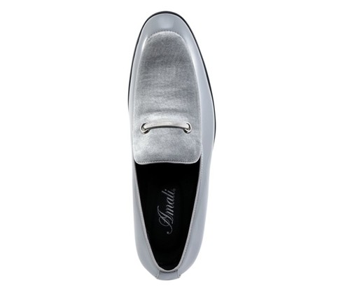 Amali Andrew Men's Dress Loafers Patent Leather Velvet Hybrid Gold Bit Slip On - Picture 24 of 53