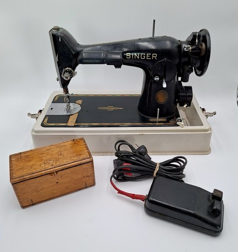 Singer 201-2 Centennial Sewing Machine Case Attachments Tested Working