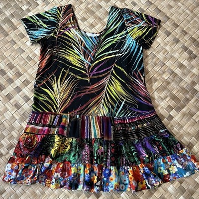 JAMS WORLD HAWAII Hattie Style Dress Areca Print Size Medium