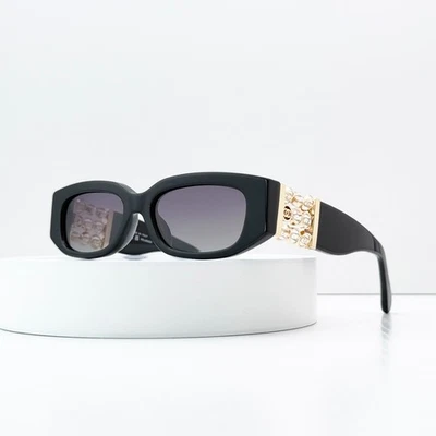 Chanel CH5544-A Sunglasses Black Frame Gray Lens Rotating Beads | eBay