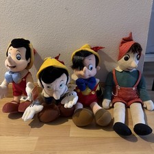 Walt Disney Pinocchio Lot of 4 Plush Stuffed Vintage Toy Dolls