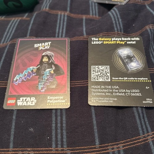 Lego Star Wars Smart Play - Emperor Palpatine  PROMO Card- Limited Card 5 of 8