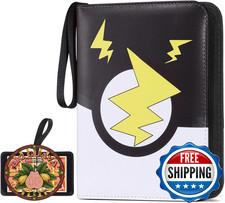 FAMOMI 4-Pocket Card Binder, 50 Removable Sleeves - Holds 400 Trading Cards