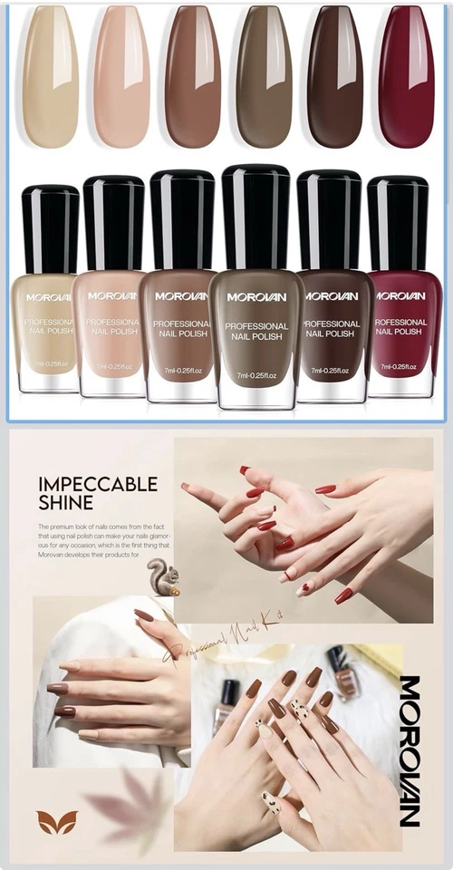 Morovan Brown Nagellack Set: Fall Nude Dark Nagellack Set - Bild 3 von 3