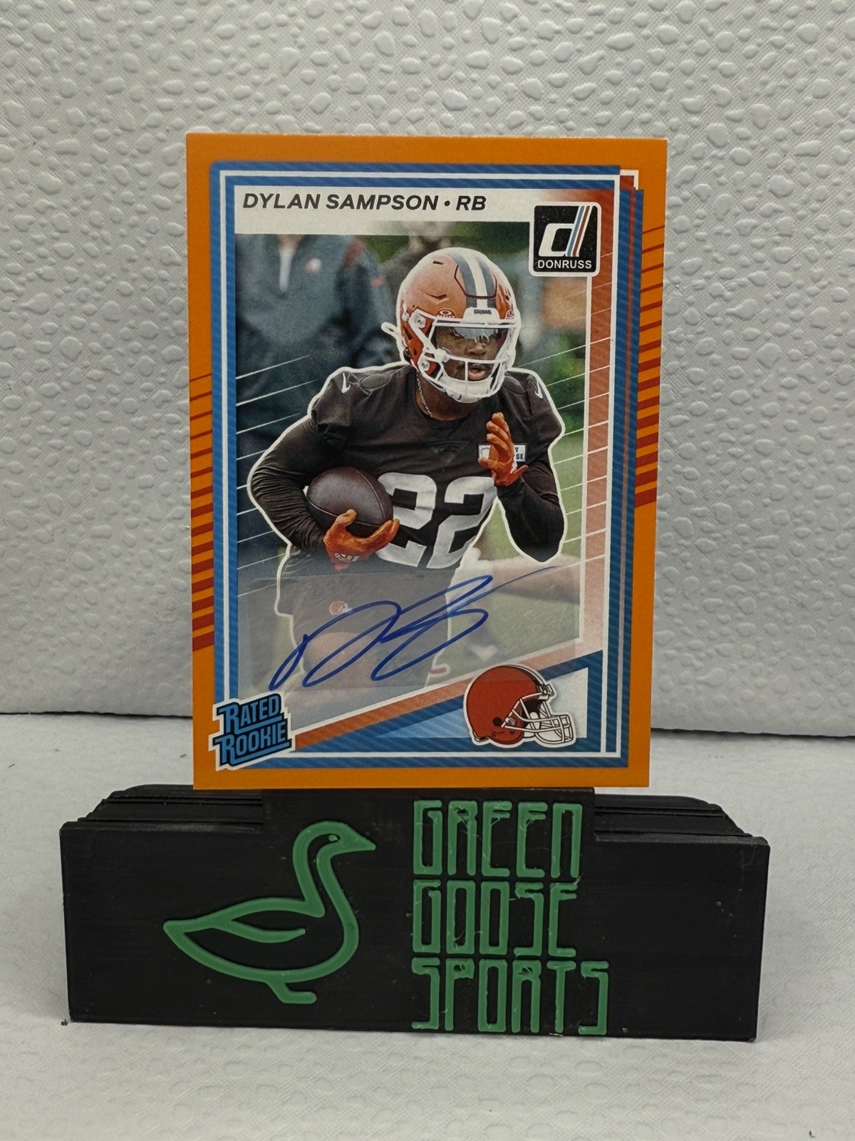 2025 Panini Donruss Football Orange Rated Rookie 389 Dylan Sampson AUTO Browns