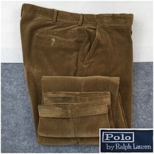 Vintage Polo Ralph Lauren Mens Corduroy Pants Size 36 Brown Baggy Y2K