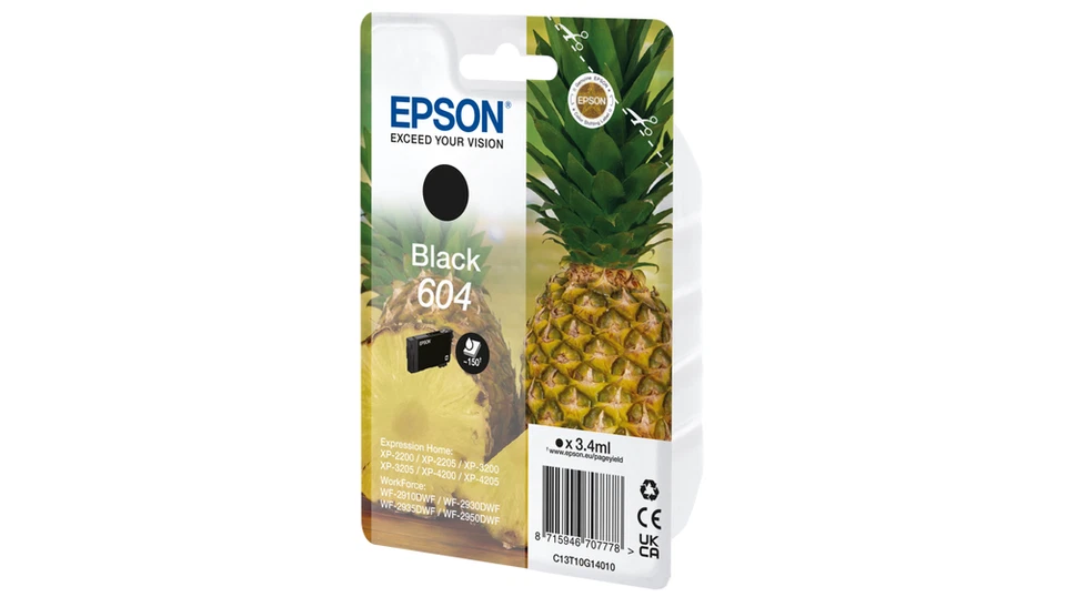 Cartuccia Epson 604 inchiostro nero Ananas originale