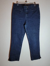 LRL ralph lauren jeans womens size 10 slim straight ankle zip high rise blue