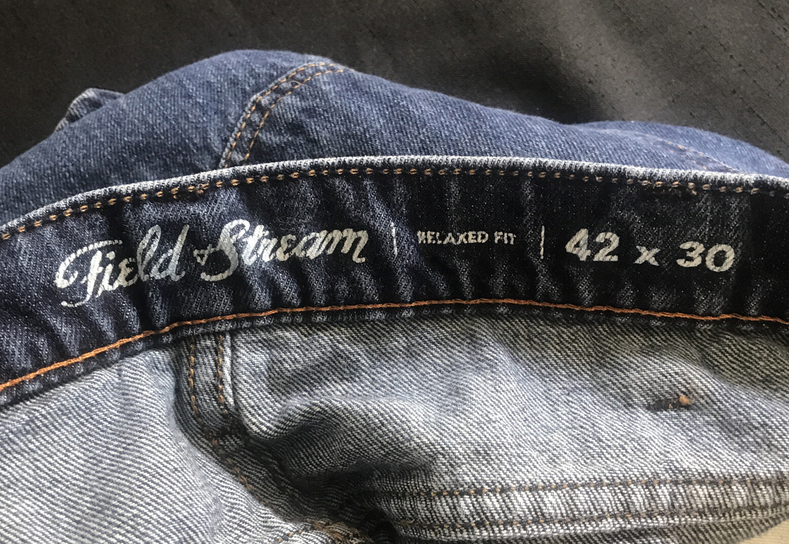 Mens Relaxed Fit Denim Jeans 42x30 Field And Stream J… Gem