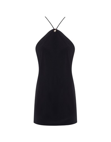 Agent Provocateur Caprio Silk Short Slip Halter Mini Dress Black AP2 UK8 - Bild 3 von 3