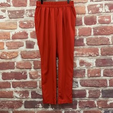 MNG Mango Pants Womens Size 6 Red High Rise Lightweight Straight Leg Trousers