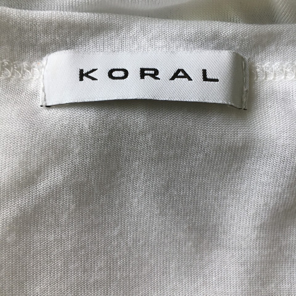 KORAL White Cut Out Back Detail Long Sleeve Shirt Womens sz Small eBay