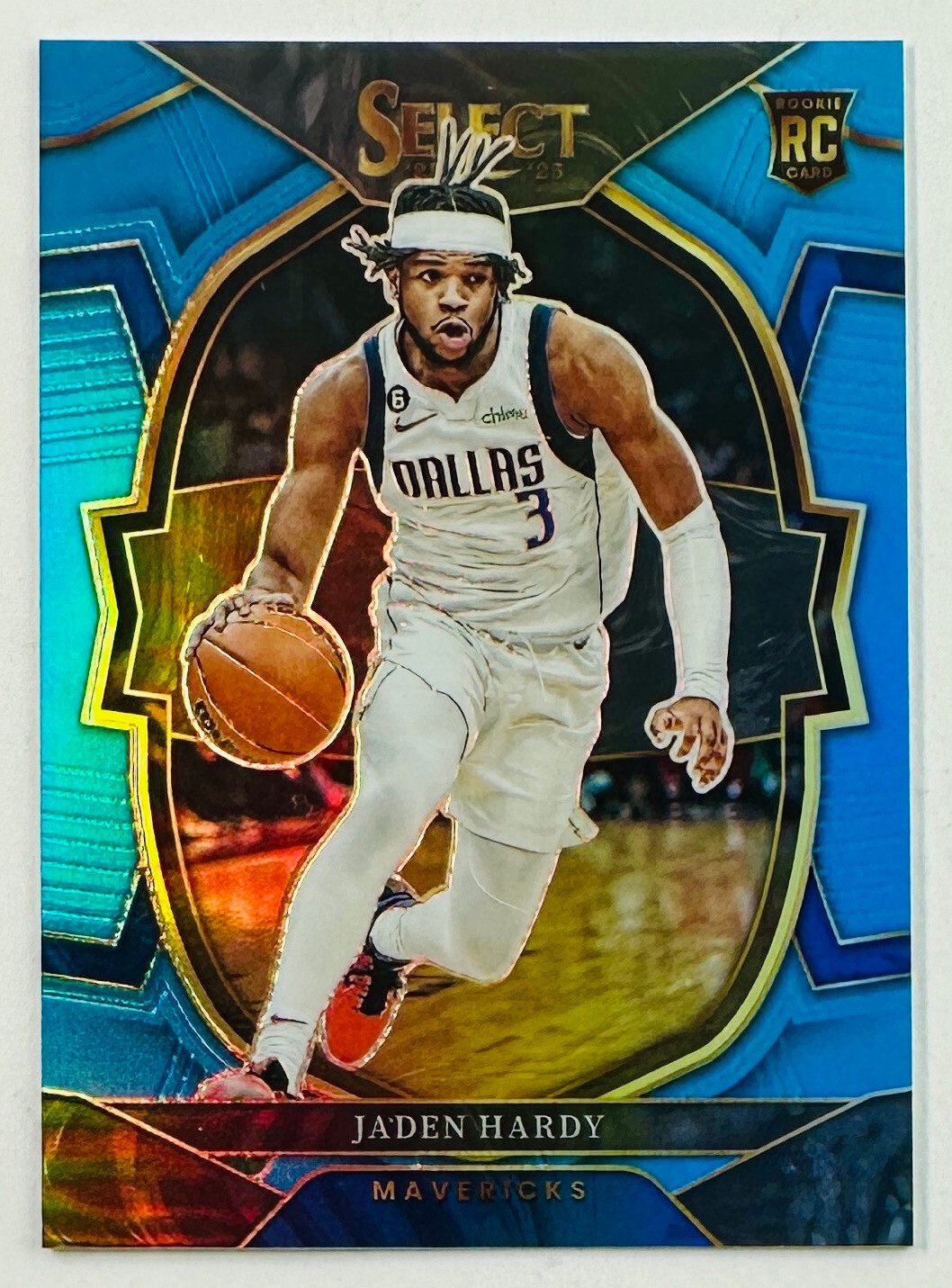 2022-23 Select Jaden Hardy Concourse Light Blue Prizm Rookie RC /299 Mavericks