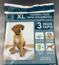 Heavy Duty Super Absorbent  Puppy Training Pads, Protects Floor 3 Pads XL 26in. 