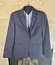 Tommy Hilfiger Women's Blazer Dark Blue Size 12 Lined Single button front