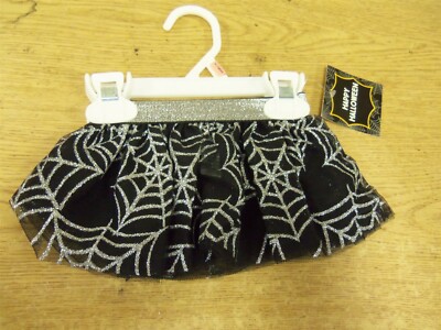 NEW Girl's 0-3 Months Spider Web Skirt Halloween Sparkle Tutu  *FREE SHIPPING*