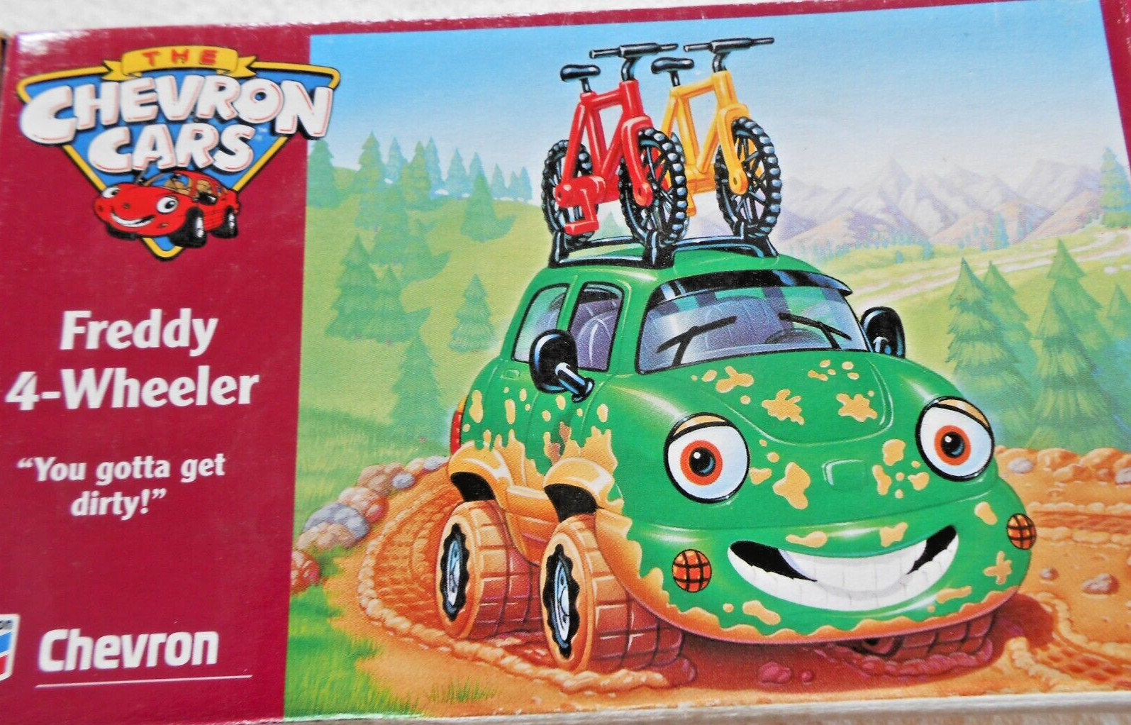 The Chevron Cars Freddy 4-Wheeler" W/MOUNTAIN BIKES NIB