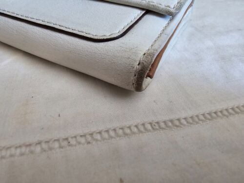 COACH Long White Smooth Leather Wallet Coin Holder, Slips, Cards - Picture 12 of 13
