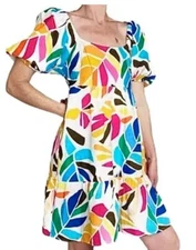 Tabitha Brown Linen Summer Cute Dress Sz S