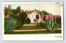 Postcard California Los Angeles CA Old Mission Church Plaza Pre-1907 Unposted