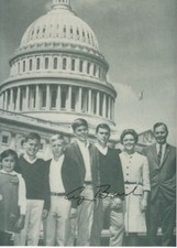 Signed autograph George H. W. Bush with his family with his family circa 1969 