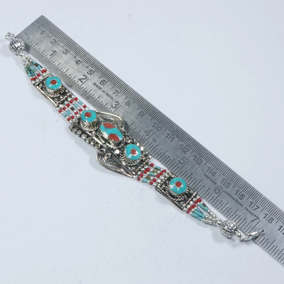 Nepali turquoise bracelet from Charming Beads features beautiful green turquoise - Image 4 of 4