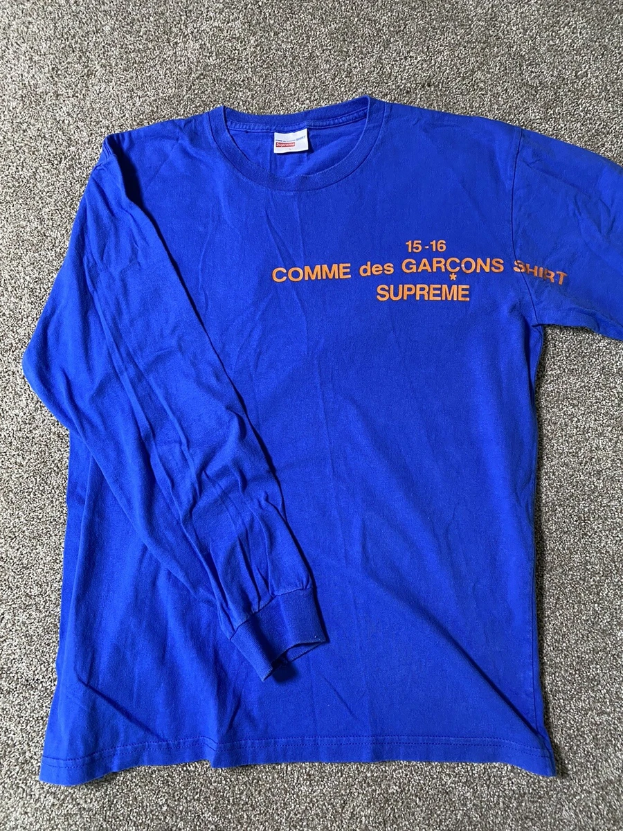Supreme Comme Des Garcons Long Sleeve T-shirt L Blue | eBay