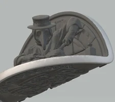 2022 Chad 10000 Francs PLAGUE DOCTOR -'THE VACCINATOR' 3.25oz Silver Coin .