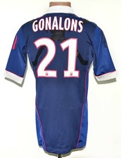 CAMISETA DE FUTBOL TECHFIT 2011 EDICIÓN JUGADOR OLÍMPICO DE LYON GONALONS 21 TALLA L ADULTO